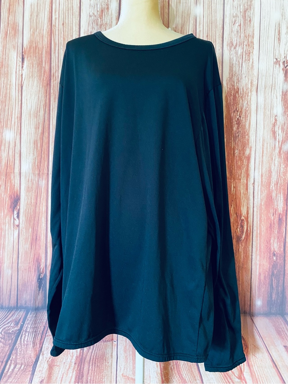 Women’s 3XL Sweater Gold Medal Black Lightweight Soft Long Sleeves Crew Neck